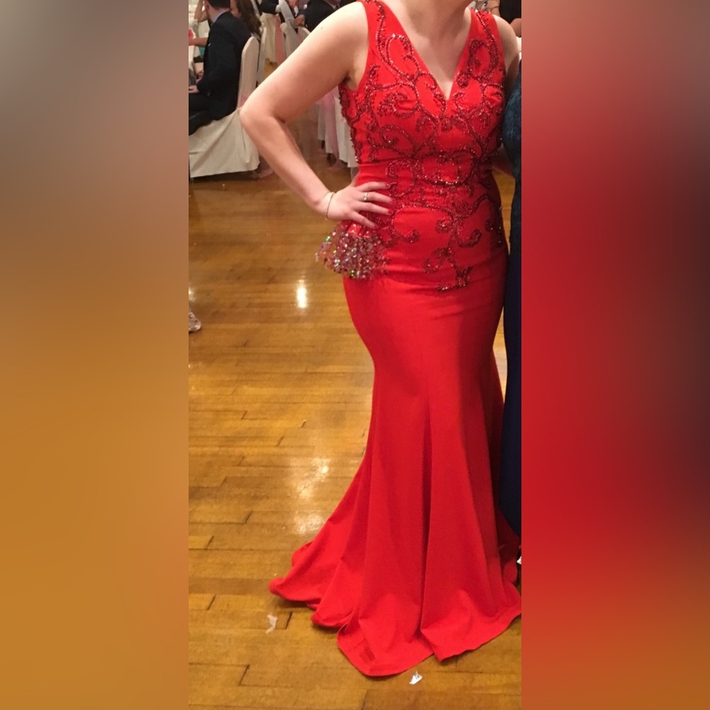 Jovani Vibrant Red Prom Dress